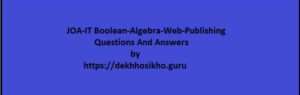 JOA-IT Boolean-Algebra-Web-Publishing