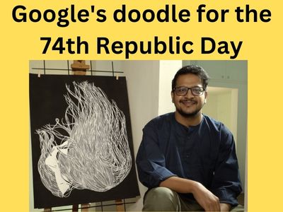 Google's doodle for the 74th Republic Day